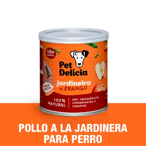 Comida Natural para perros - Pollo a la jardinera