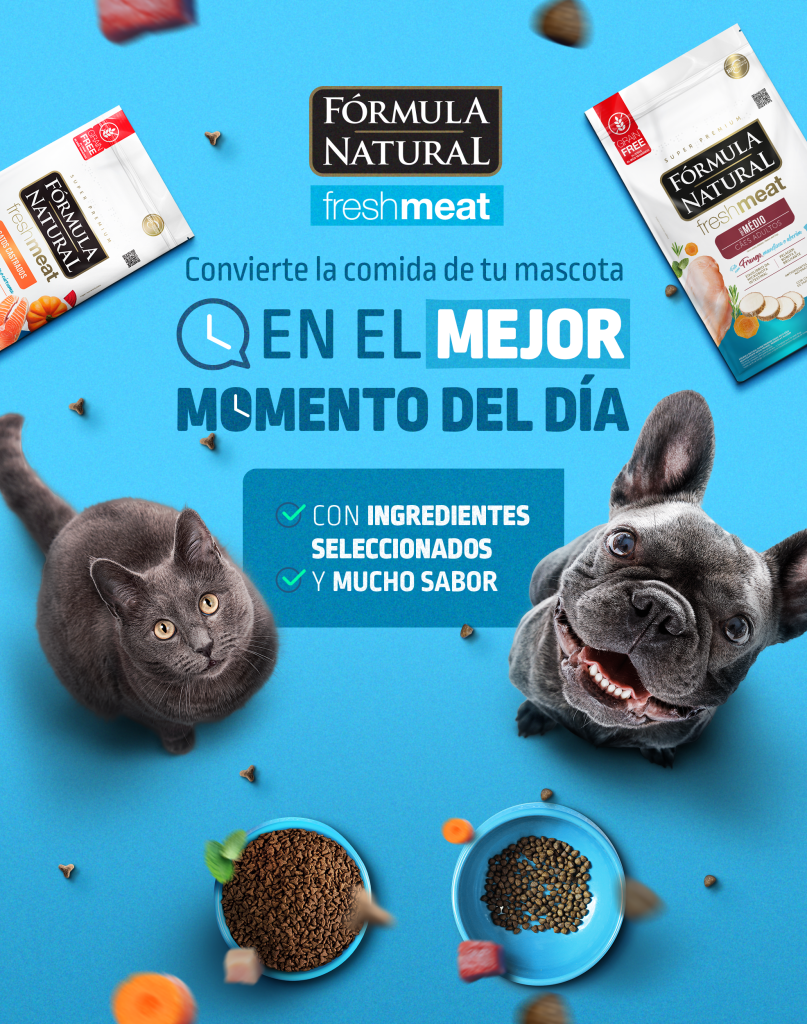 Fórmula natural fresh meat alimento libre de cereales (grain free) para perros y gatos